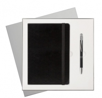 Подарочный набор Voyage BtoBook, черный (ежедневник, ручка) фото 