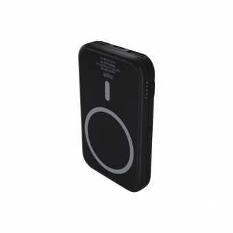 Внешний аккумулятор с беспроводной зарядкой Ultima Wireless Magnetic 5000 mAh, черный фото 