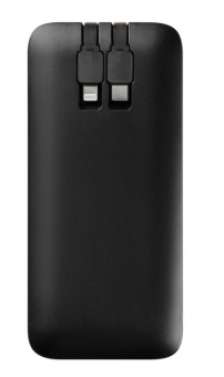 Внешний аккумулятор с цветной подсветкой Optima 10000 mAh, черный фото 