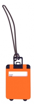 Бирка для багажа Trolley, оранжевая фото 
