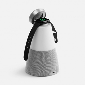 Bluetooth-колонка с беспроводной зарядкой и подсветкой Cone Sonance, серая фото 