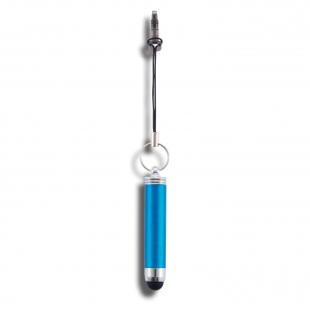 Брелок для ключей с ручкой-стилусом, синий фото 