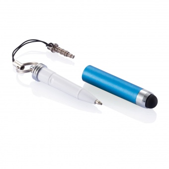 Брелок для ключей с ручкой-стилусом, синий фото 