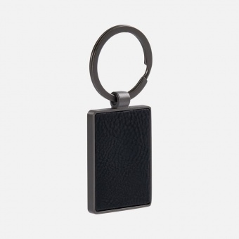 Брелок Gun Metal Leather Rectangle, графитовый фото 