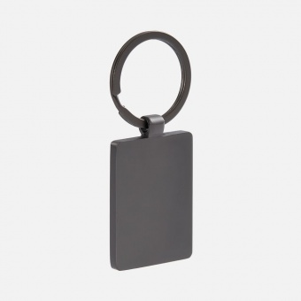 Брелок Gun Metal Leather Rectangle, графитовый фото 