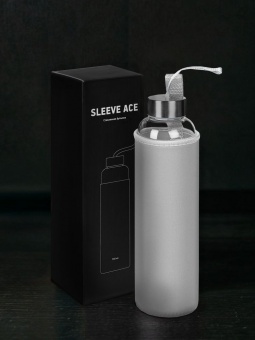 Бутылка для воды Sleeve Ace, серая фото 