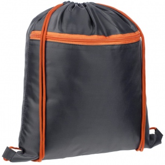 Детский рюкзак Novice, серый с оранжевым фото 
