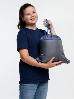 Детский рюкзак Novice, серый с синим фото 