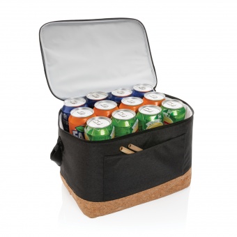 Двухцветная сумка-холодильник Impact XL из RPET AWARE™ и натуральной пробки фото 