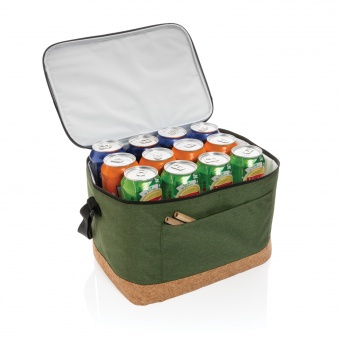 Двухцветная сумка-холодильник Impact XL из RPET AWARE™ и натуральной пробки фото 