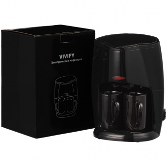Электрическая кофеварка Vivify, черная фото 