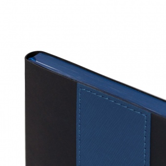 Ежедневник Bookmark, недатированный, черный с синим фото 