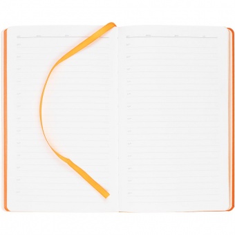 Ежедневник Duplex, недатированный, белый с оранжевым фото 