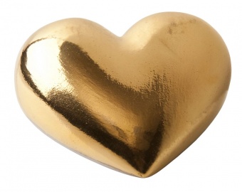 Фарфоровое сердце Golden Heart фото 