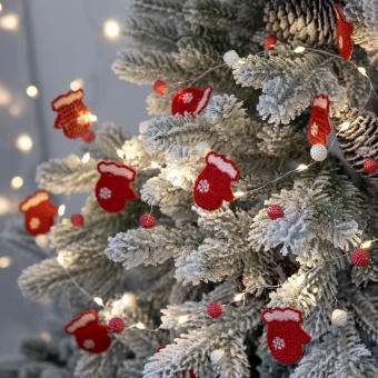 Гирлянда Merry Mittens, красная фото 