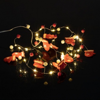 Гирлянда Merry Mittens, красная фото 