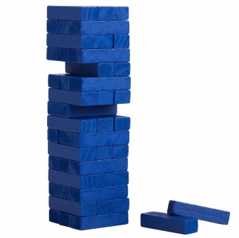 Игра «Деревянная башня мини», синяя фото 