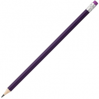 Карандаш простой Hand Friend с ластиком, фиолетовый фото 