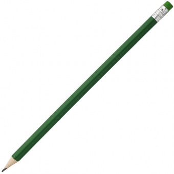 Карандаш простой Hand Friend с ластиком, зеленый фото 