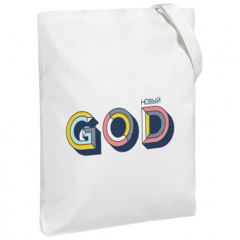 Холщовая сумка «Новый GOD», белая фото 