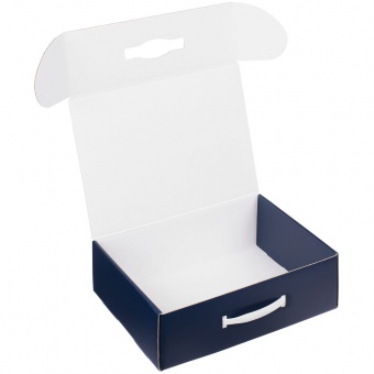 Коробка Matter Light, синяя, с белой ручкой фото 