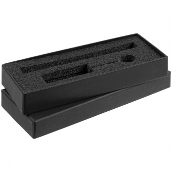 Коробка Notes с ложементом для ручки и флешки, черная фото 