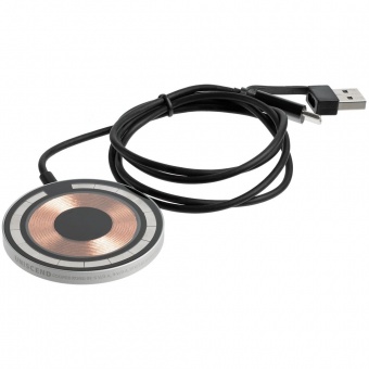 Магнитное зарядное устройство Cooper Rond, 15 Вт, серебристое фото 