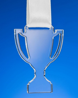Медаль Cup, с белой лентой фото 