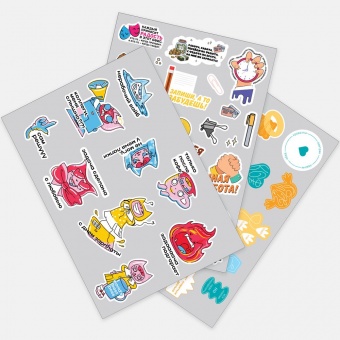 Наклейки бумажные Sticker Pack на заказ, L фото 