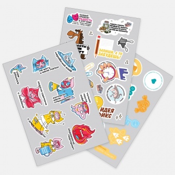 Наклейки бумажные Sticker Pack на заказ, S фото 