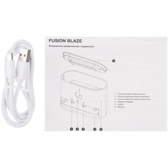 Увлажнитель-ароматизатор Fusion Blaze с имитацией пламени, белый фото 