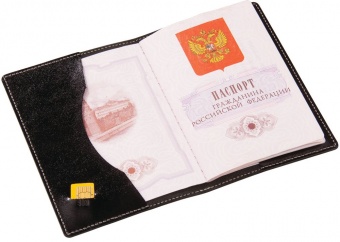 Обложка для паспорта Cover, черная фото 