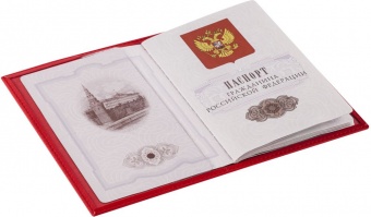 Обложка для паспорта Twill, красная фото 