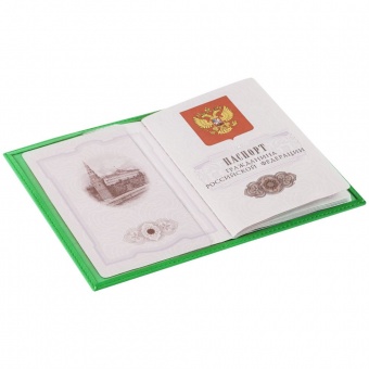 Обложка для паспорта Twill, зеленая фото 