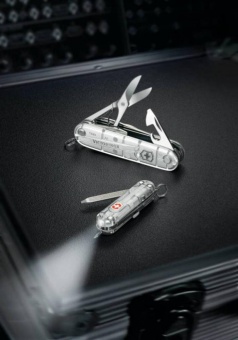 Офицерский нож Huntsman 91, прозрачный серебристый фото 
