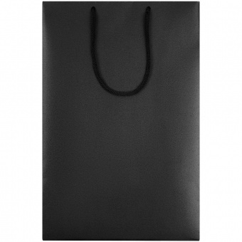 Пакет бумажный «Блеск», средний, черный фото 