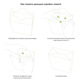 Подарочная коробка-пакет универсальная малая, синяя фото 