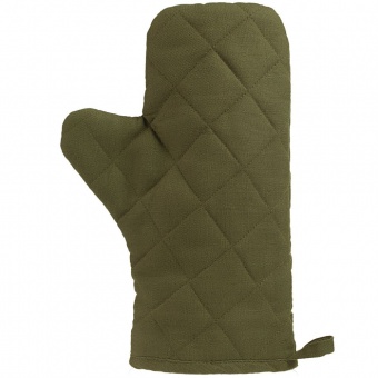 Прихватка-рукавица «Большой шеф», темно-зеленая фото 
