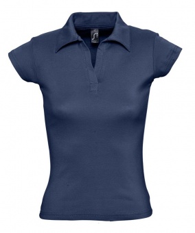 Рубашка поло женская без пуговиц Pretty 220, кобальт (темно-синяя) фото 2