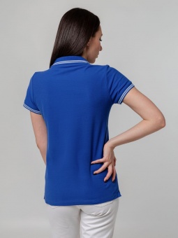 Рубашка поло женская Virma Stripes Lady, ярко-синяя фото 9