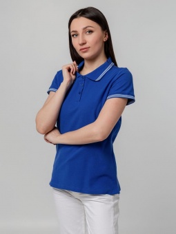 Рубашка поло женская Virma Stripes Lady, ярко-синяя фото 15