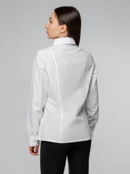 Рубашка женская с длинным рукавом Collar, белая фото 5