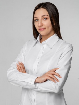 Рубашка женская с длинным рукавом Collar, белая фото 7