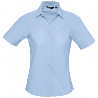 Рубашка женская с коротким рукавом Elite, голубая фото 3
