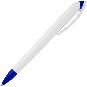 Ручка шариковая Beo Sport, белая с синим фото 