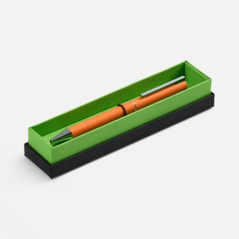 Ручка шариковая Blade Soft Touch в футляре, оранжевая фото 