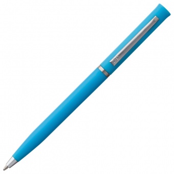 Ручка шариковая Euro Chrome, голубая фото 