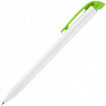 Ручка шариковая Favorite, белая с зеленым фото 