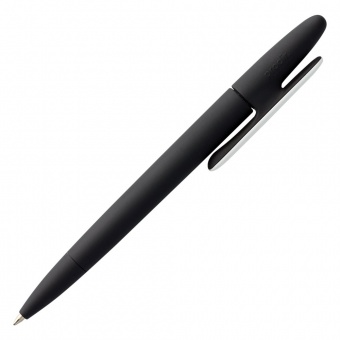Ручка шариковая Prodir DS5 TRR-P Soft Touch, черная с белым фото 
