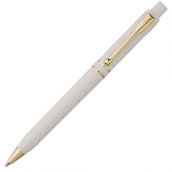 Ручка шариковая Raja Gold, белая фото 